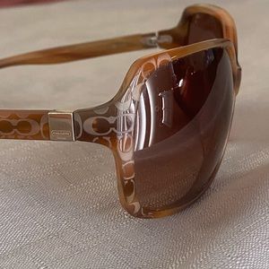 Coach Sophia Oversized Sunglasses Blonde Tortoise